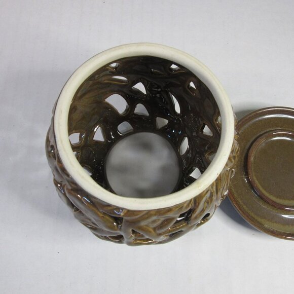 PartyLite Tealight Holder Exotic Roots Brown Bronze Home Rare Retired P13D/P9806 - Picture 5 of 6